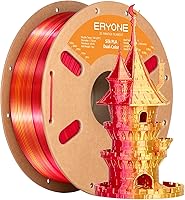 Vista 52 de ERYONE Filamento de ácido poliláctico (PLA) de seda para impresora 3D, de 1.75 mm +/- 0.03 mm, carrete de 1 kg (2.2 libras), verde esmeralda seda