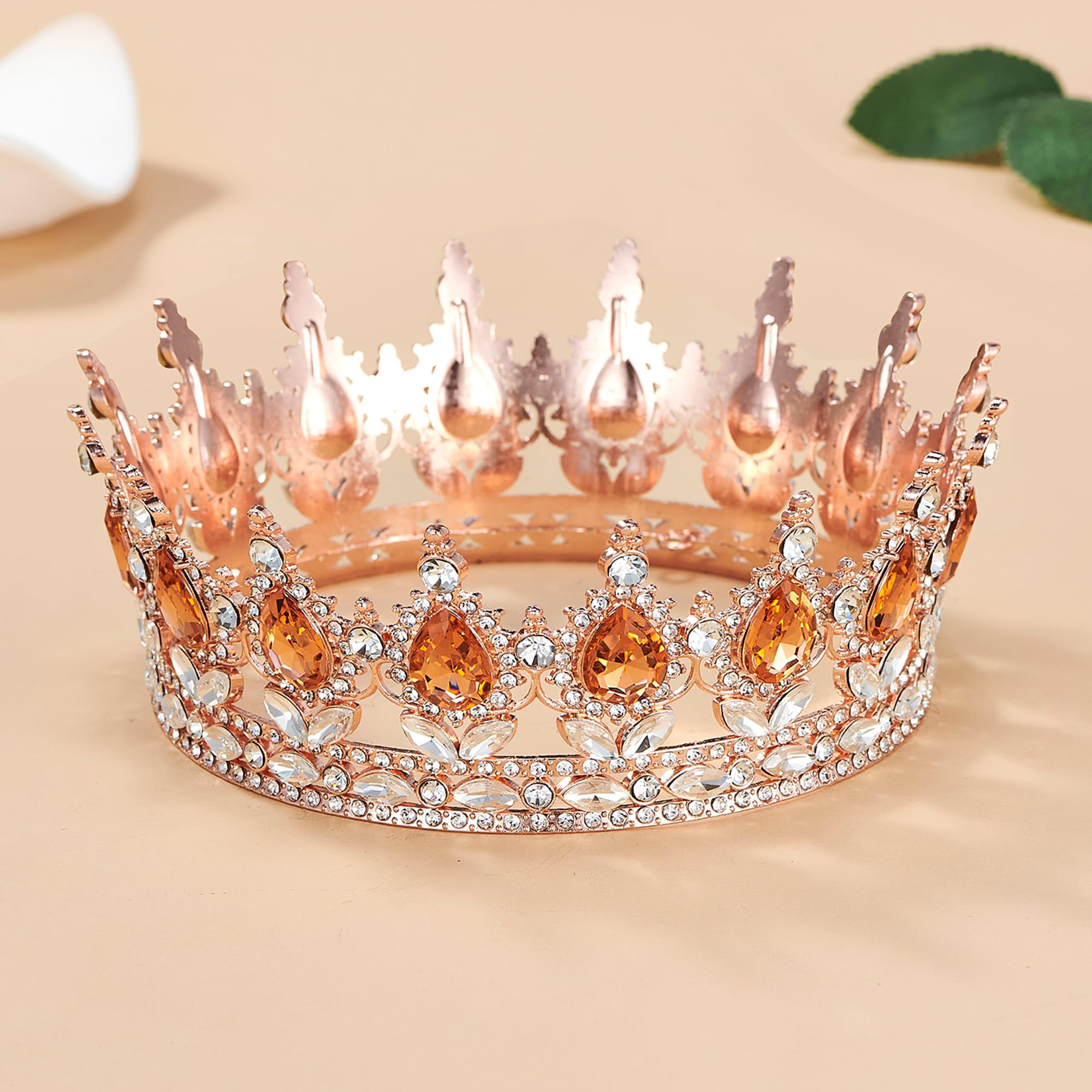 Amazon.com: YOUlDIANZI Queen Crown Rhinestone Wedding Crowns  display picture 2
