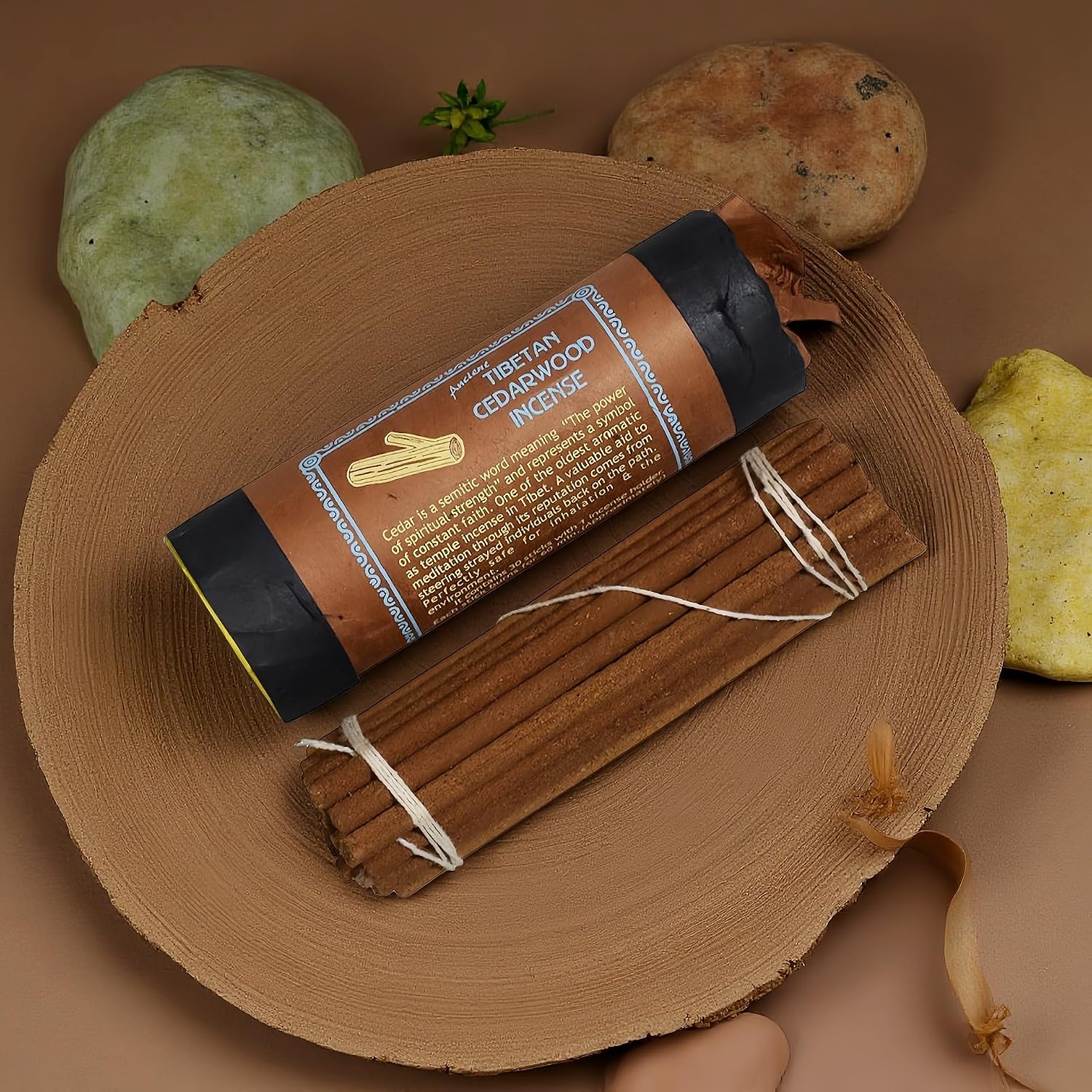 Fay Bless Handmade Tibetan Incense Sticks – 2PCS Natural Nepali Herbal Line Incense, Short Sticks (11.5cm) – Meditation, Yoga, Relaxation (Juniper)