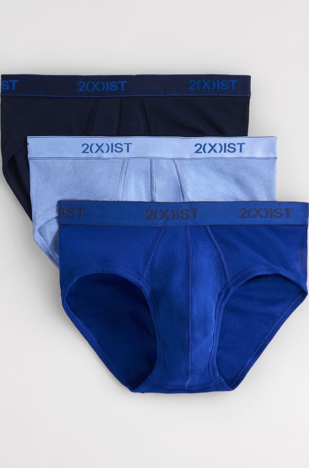 2(X)IST Men's Essential Cotton 3 Pack Fly Front Brief
