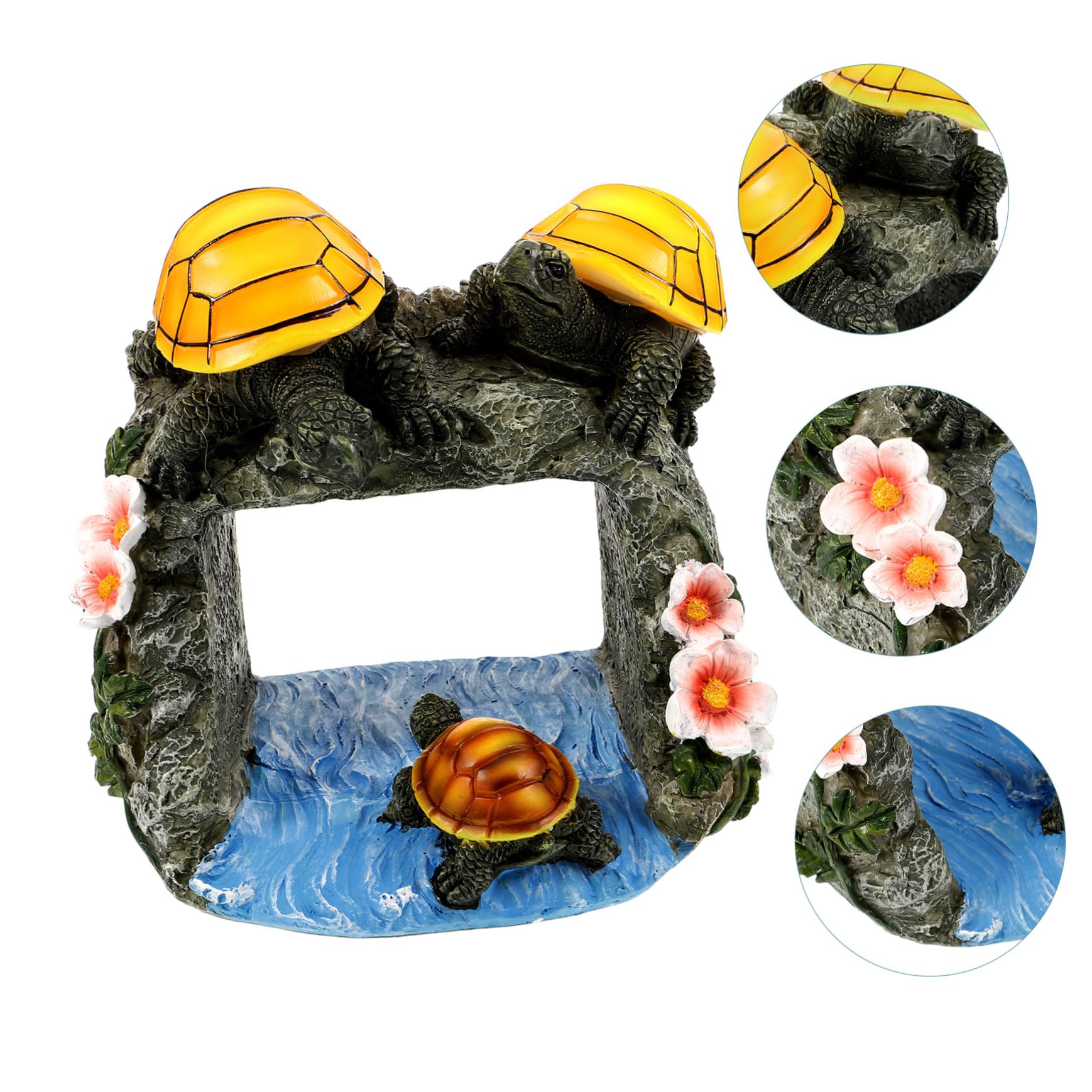 Toyvian Schildkröte Gartenfigur für Fallrohrverlängerung Kreative Skulptur Langlebigem Resin für Dekorative Regenableitung im Außenbereich für Gartenliebhaber