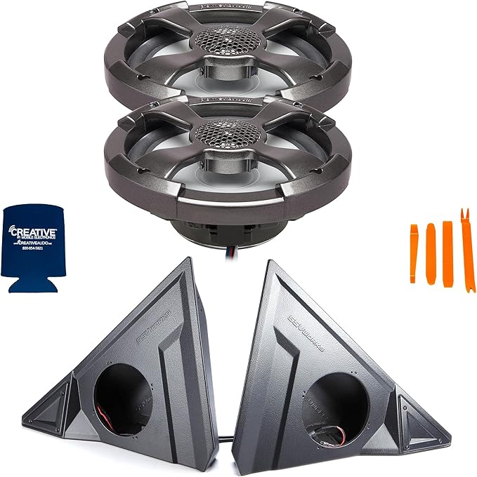 PowerBass 6.5" RGB Parlante Coaxial Shallow para Polaris Slingshot miniatura 2