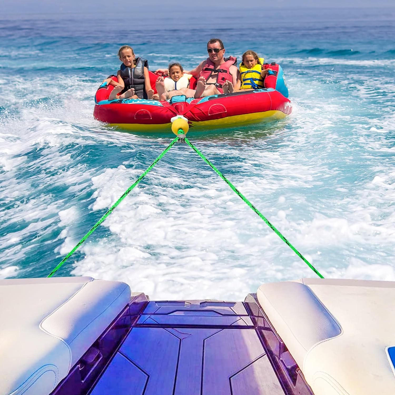 Wassersport-Abschleppgeschirr mit D-Ringen, Bootsabschleppgeschirr zum Abschleppen, Wasserski, Wakeboard