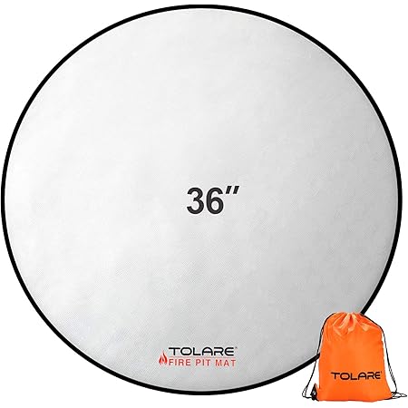 Amazon Com Fire Pit Mat Round For Under 22 36 Inch Fire Pit Fireproof Mat Fire Pit Pad Heat Resistant Fire Pit Mat Pad For Patio Wood Deck Grass Concrete Protector