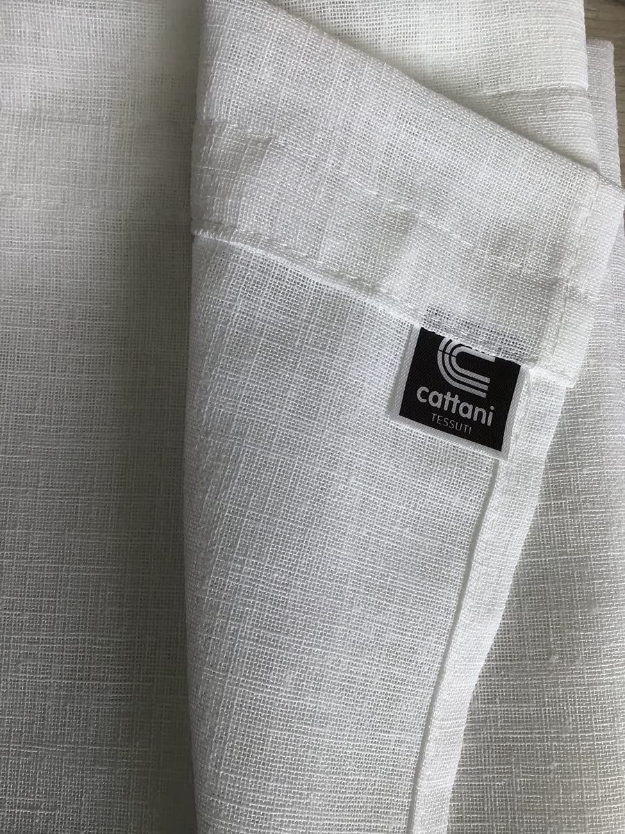 mauro Tende,Tendine corte mezza finestra a pannello -set.2 Tendine-altezza 60/90/120/160/180/200 - tessuto bianco effetto lino - lxh 45x180 cm