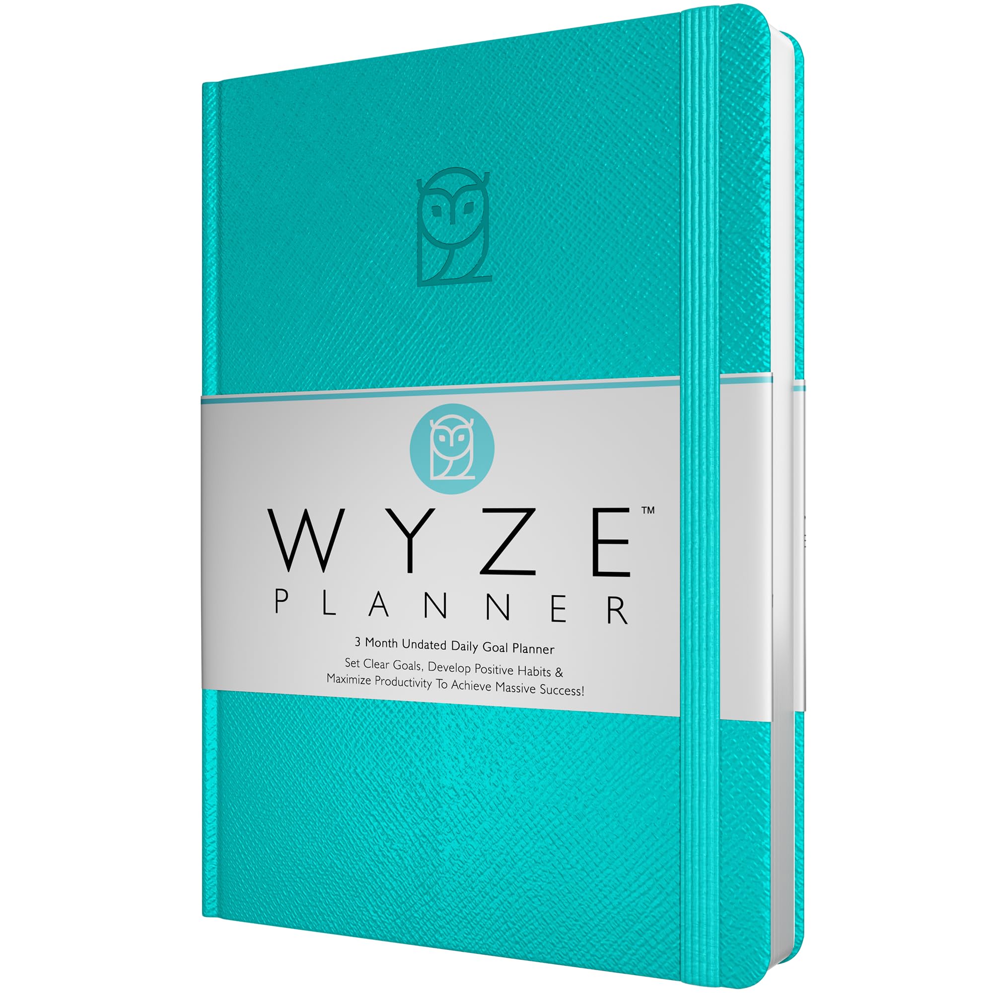 Wyze Planner Agenda giornaliera non datata, organizer per la produttività di 3 mesi, formato A5, con pagina intera al giorno, programma orario, impostazione obiettivi, tracker abitudini, pagine