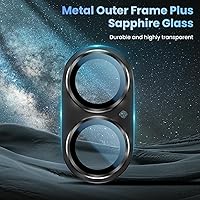 Vista 4 de Uyiton Protector de lente de cámara compatible con iPhone 17, no es fácil de romper, fuerte absorción, compatible con fundas, cubierta de pantalla