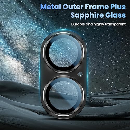 Vista 236 de Uyiton - Protector de lente de cámara de iPhone 13 Pro y 13 Pro Max, fuerte absorción, protección anticaídas, cubierta de cámara trasera, vidrio