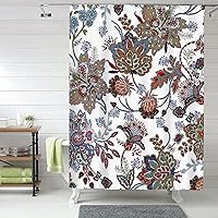Vista 5 de Paisley Flower Bathroom Shower Curtain Sets,Long Funny Shower Curtains for Bathroom,Cute Cortinas De Baño Bathroom Curtain Washable,Waterproof
