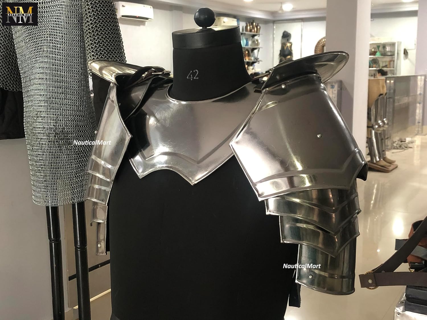 Medieval LARP Armor Gorget with Pauldrons