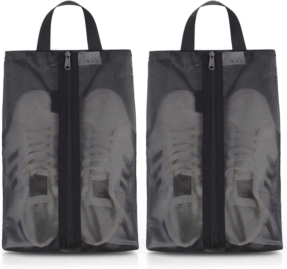ALMEKAQUZ 2 Pack Travel Shoe Bags,Water Resistant Shoe Storage Packing