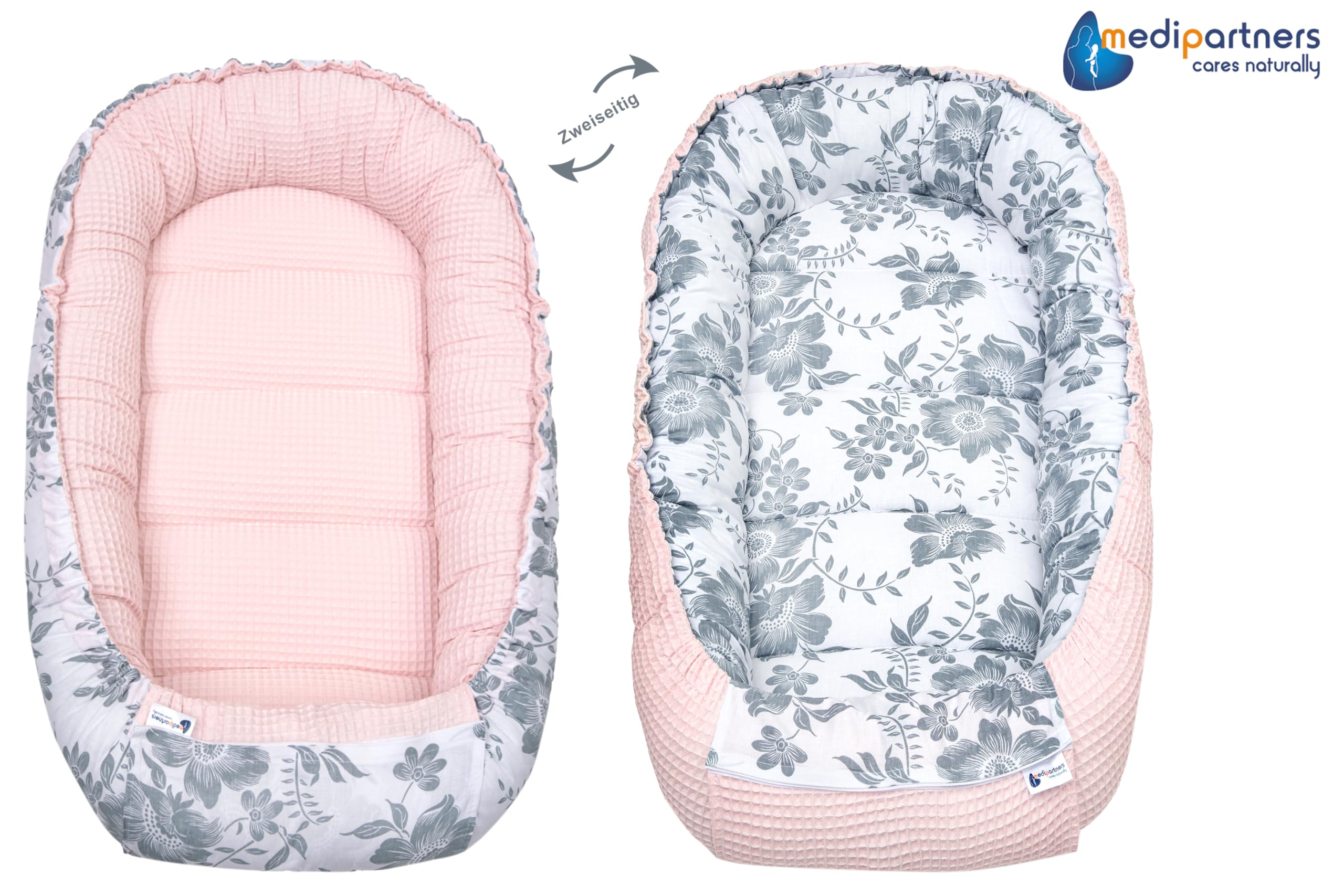 Medi Partners 5 éléments Cocon de Bébé 100x60x15cm 100% Coton Réducteur