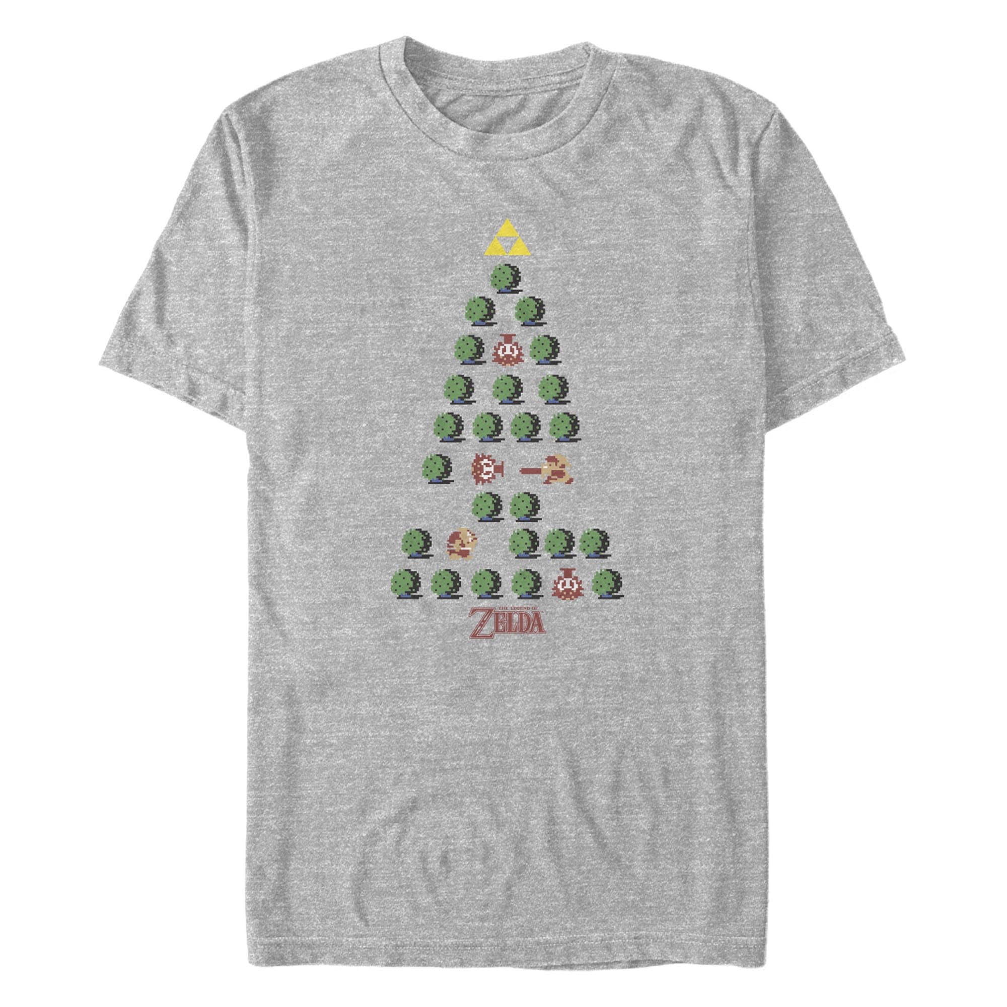 Men's Nintendo Zelda Bits Christmas Tree T-Shirt