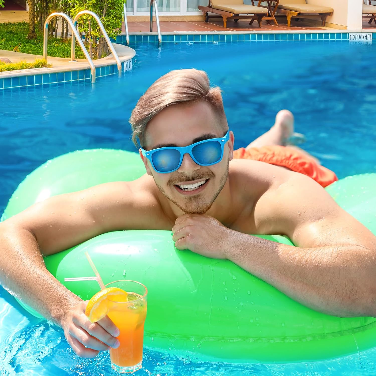 Morcheiong 10-60 Pack Neon Party Sunglasses Unisex Retro Style Party Favors Birthday Beach Pool Party Supplies, 10 Colors - Image 5