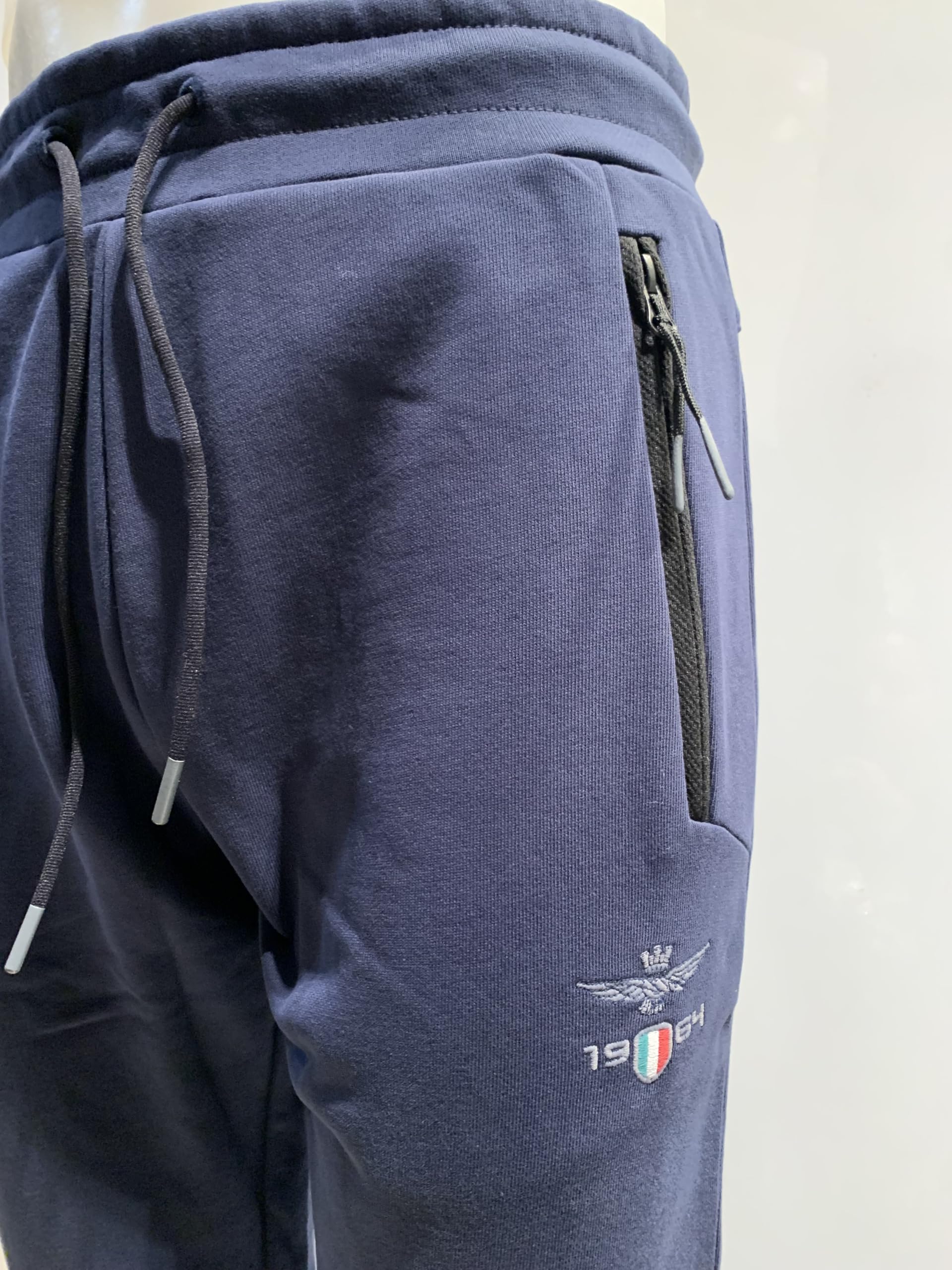 Aeronautica Militare Pantalone Joggers da Tuta PF965 in Felpa, da Uomo