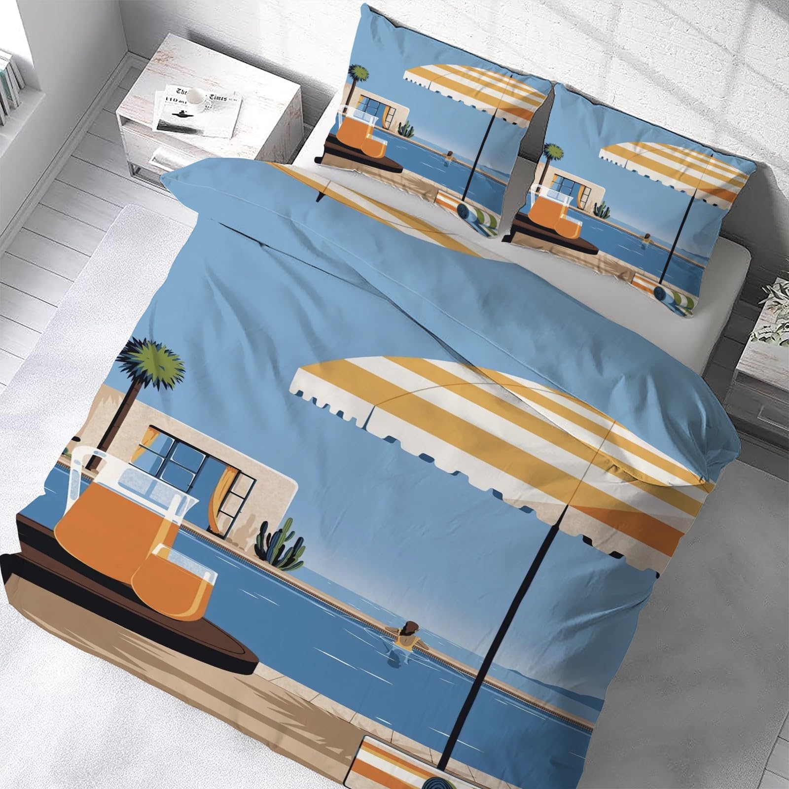 Housse de couette 220x240 anti-glisse à fermeture éclair pour en finir avec les plis