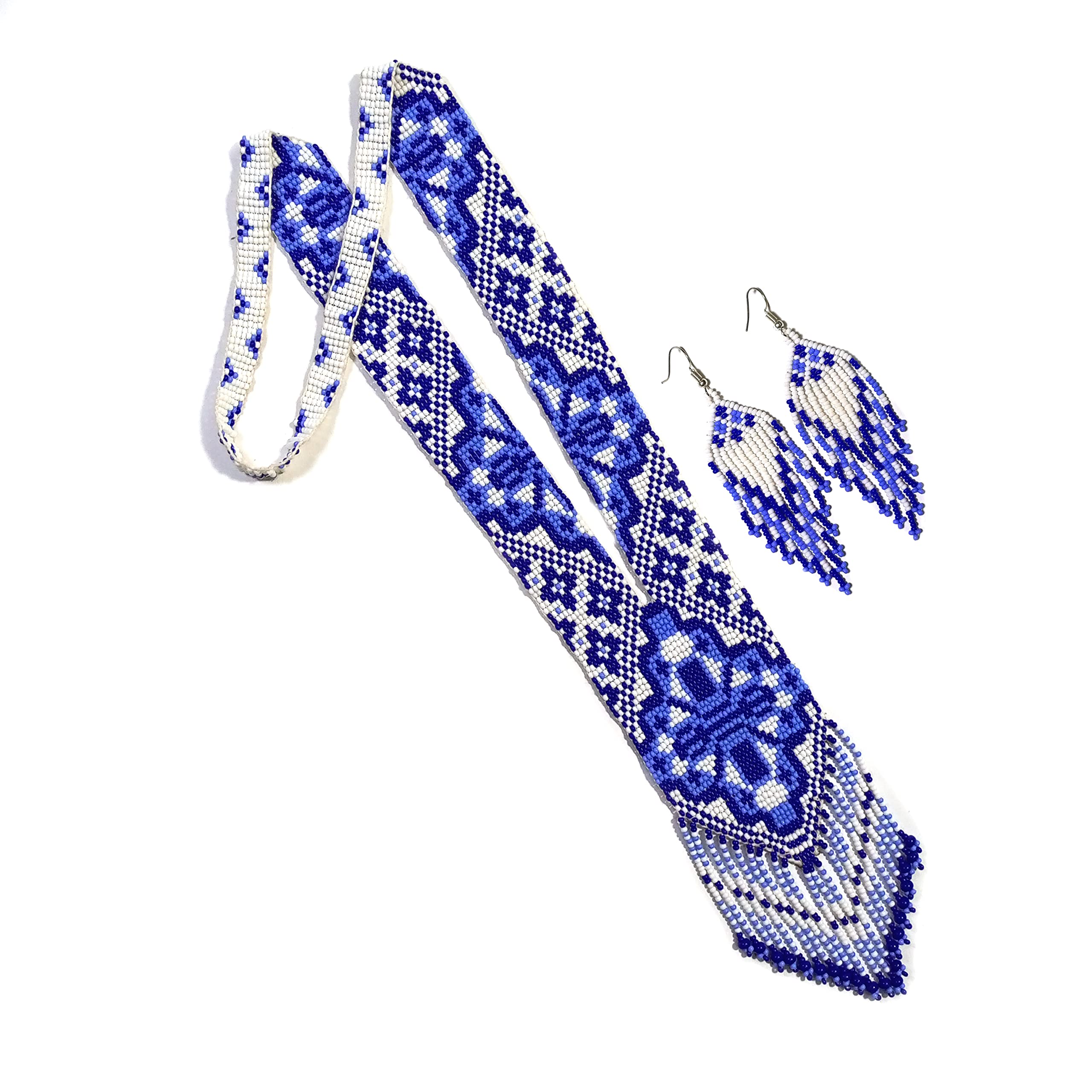 Beaded Bohemian Gypsy Non Precious Metal Alloy Crystal Tribal American style Ukrainian Loom seed bead Multi strand Vintage Designer Native indian Necklace for women (B097CCYLRW) Amazon Price History, Amazon Price Tracker
