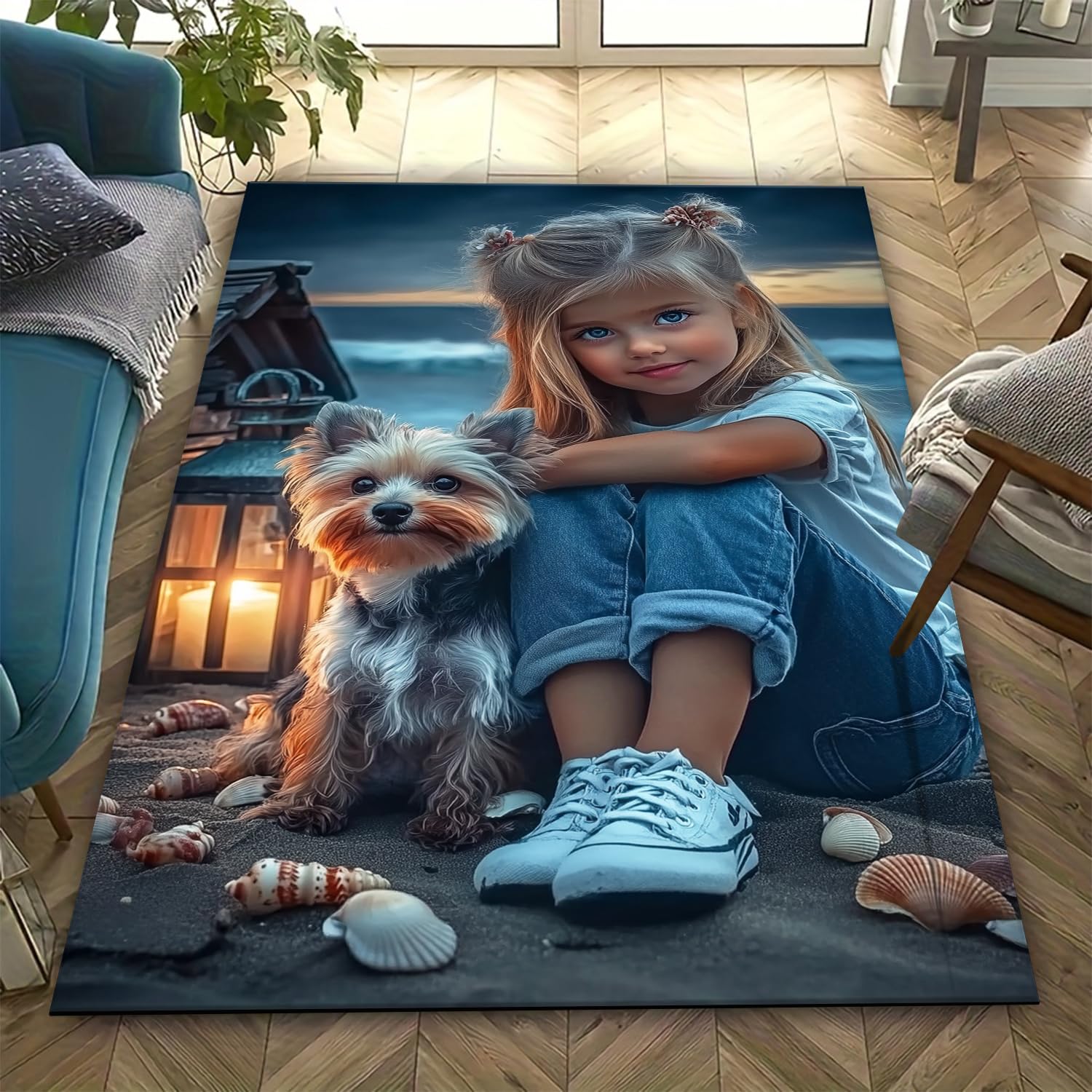 Tapis de chambre facile à nettoyer fini les sols froids et durs