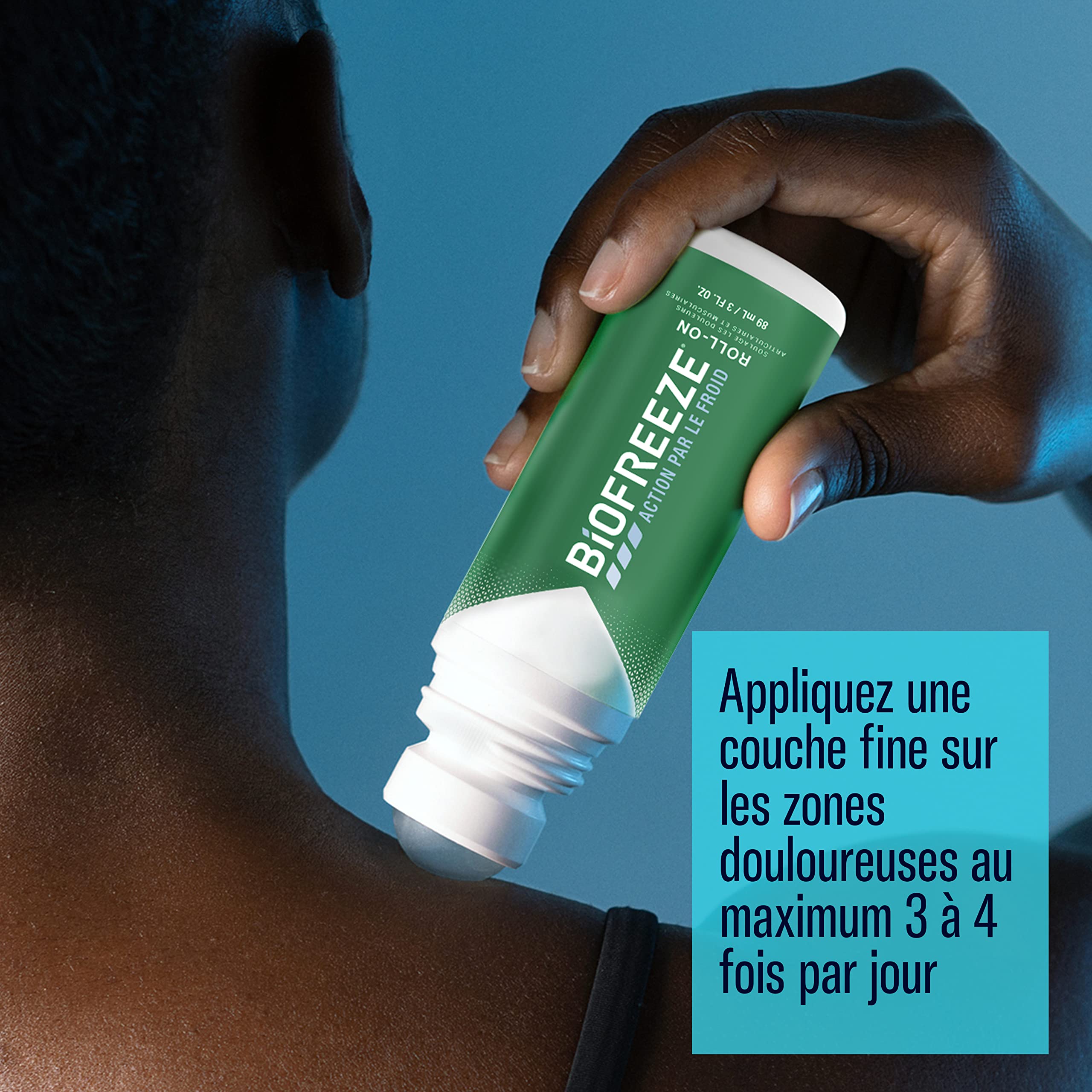 Biofreeze - Lot de 3 Roll On Action par le Froid - Soulage les douleurs musculaires et articulaires - 3 x 89ml
