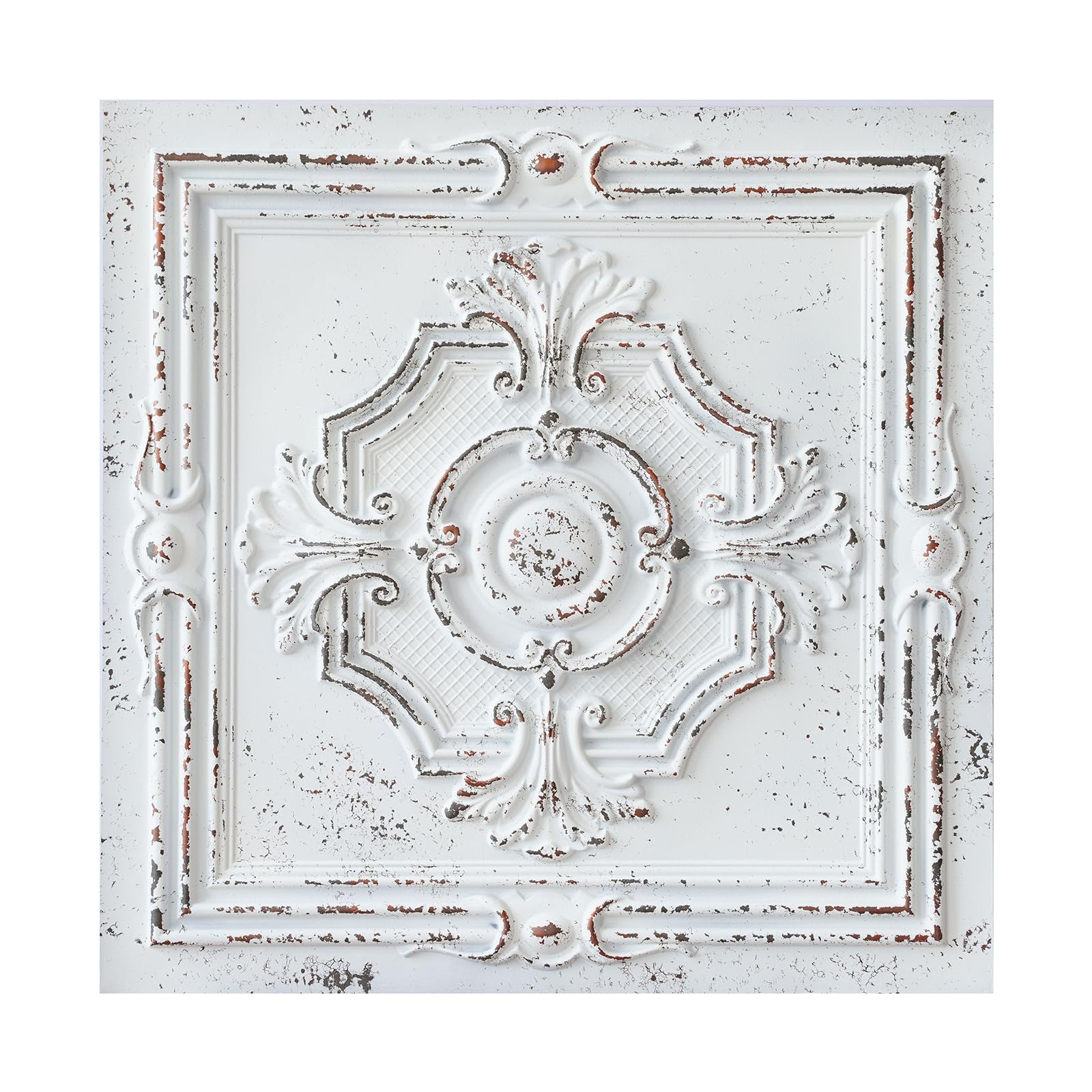 Paintsdecor Distress Crack White Black Suspended Ceiling Tiles, Pvc Decoration Wall Panel, For Nightclub Pl38 10Tiles/Lot (Distress Crack White Black)