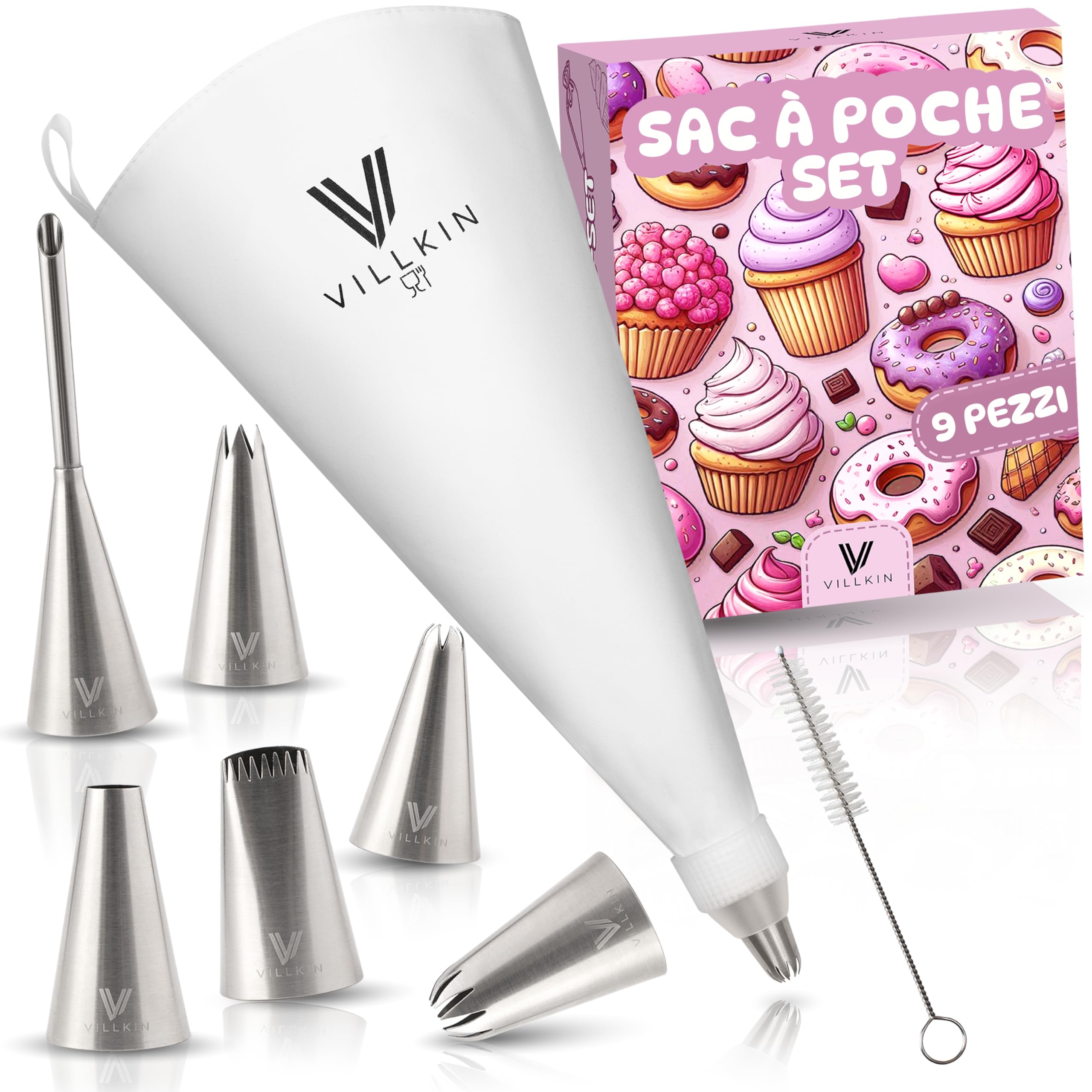 Villkin Cialde Copricapezzoli Auto-adesivi Riutilizzabili - 8 Pezzi, 8,5 Cm, Silicone Beige - Foto 2