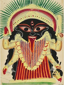 Kalighat Kolkata Calcutta West Bengal India Kali Large Art Print Poster Wall Decor Premium Mural