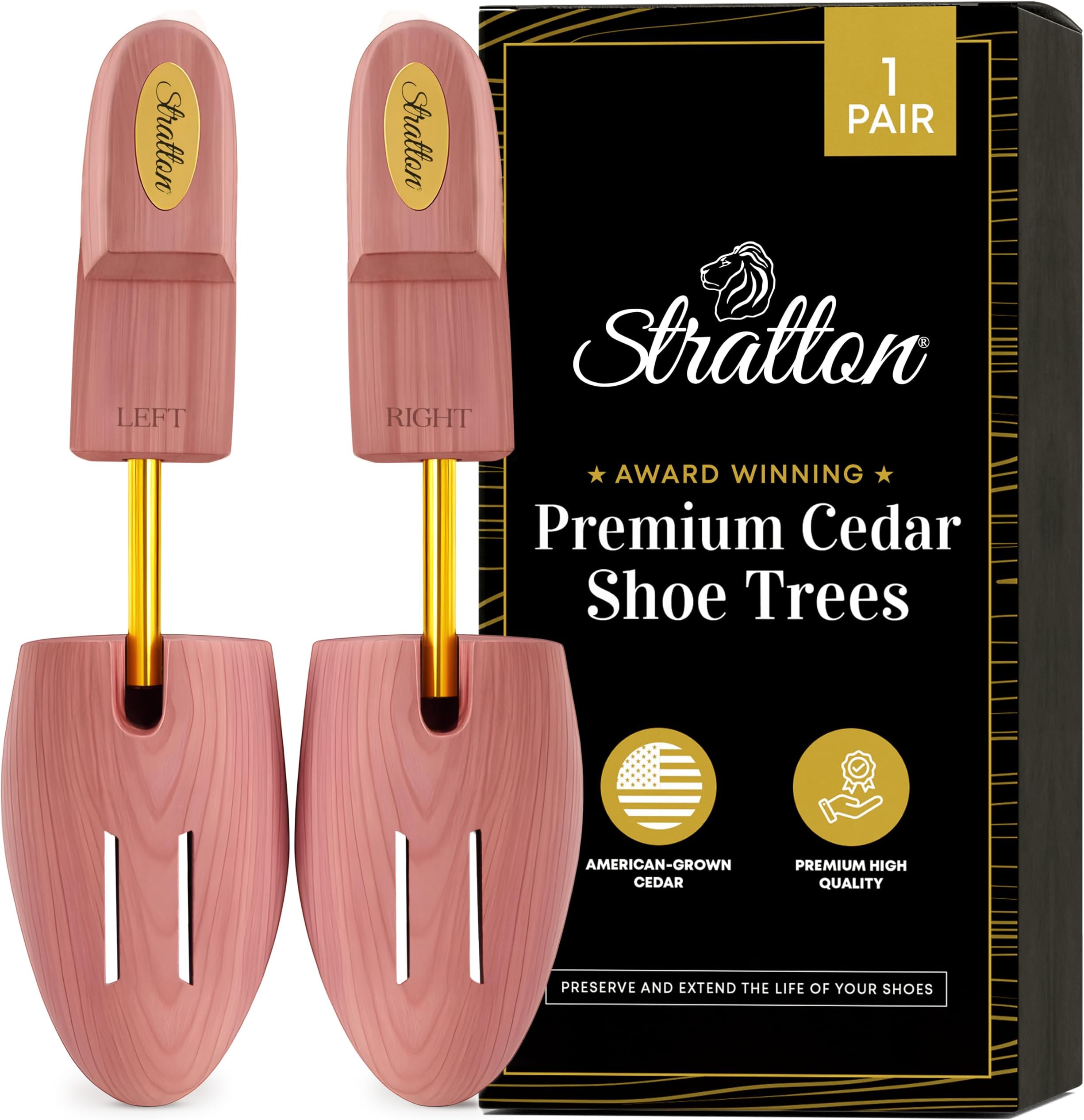 Stratton Cedar Shoe Tree - Shoe Trees for Men & Women, Sneakers, Widener & Shaper | GROWN IN USA