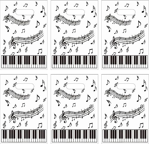 CupaPlay 50 piezas de notas de piano, decoraciones para fiestas, bolsas de plástico, notas de piano, suministros de fiesta temática, decoración de