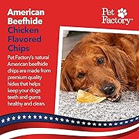 Vista 2 de Pet Factory American Beefhide Chips - Golosinas masticables para perros, sabor a pollo, 32 onzas