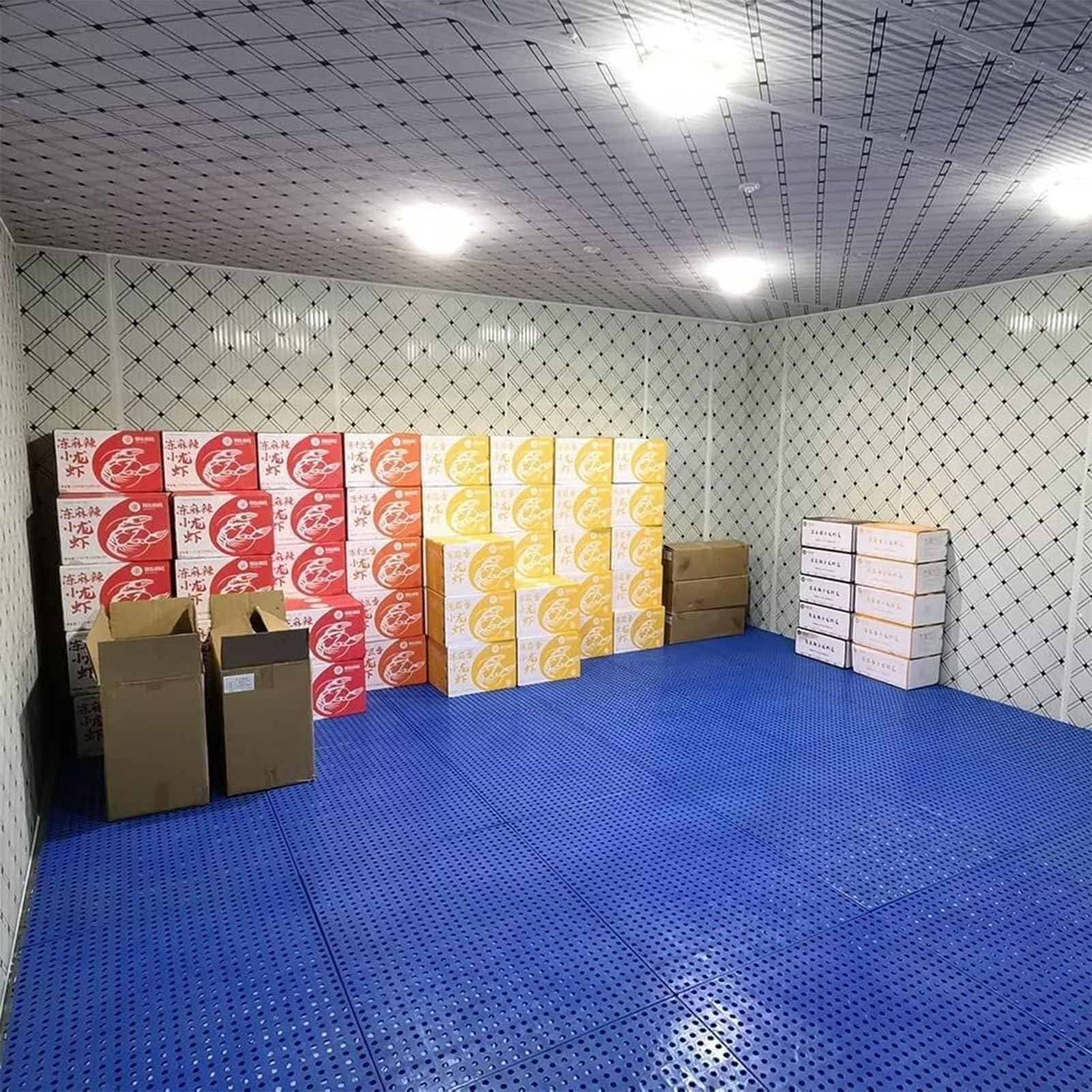 Drenażowa Paleta Plastikowa, 4 Szt Wentylacyjna, Gniazdowa Kratka Podłogowa, Wodoodporne Kratki, Stojaki na Artykuły, Oddychająca Siatkowa Pusta Mata do Garaży Piwnic,11.8 x 11.8 x 2in