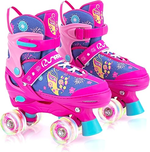 Miniatura 8 de Patines ajustables para niños y niñas con ruedas iluminadas, patines para niños de 6 a 12 años, niños pequeños de 3 a 5 años, jóvenes y mujeres