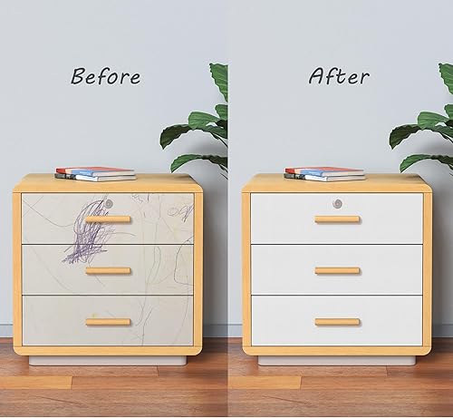 Miniatura 3 de Papel tapiz blanco para despegar y pegar (más grueso puede cubrir la pared oscura), (32.8 x 17.7 pulgadas), papel de pared extraíble, textura