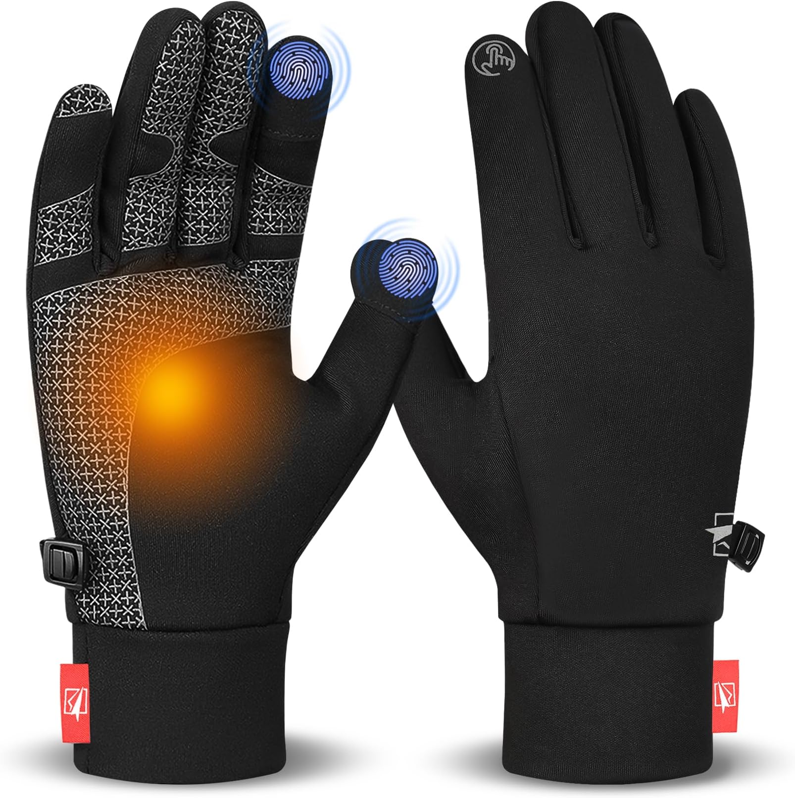 Winter Gloves Running Thermal Liner Gloves Warm Gloves Anti-slip Touchscreen Gloves for Men Women Sport Walking Riding Driving Cycling