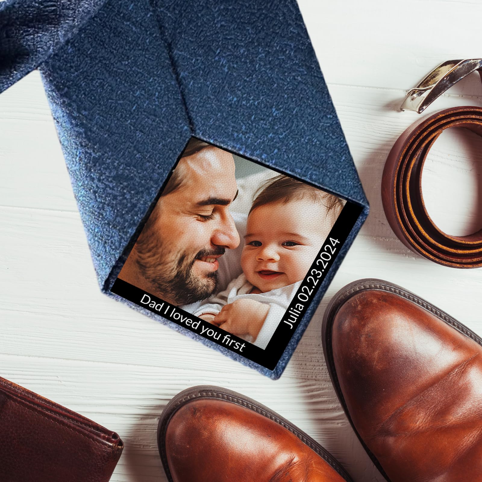 dad wedding tie patch