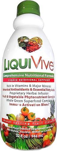 LiquiVive - Vitaminas líquidas Mega Nutrition | Vegetariano diario multivitamínico equilibrio inmunitario refuerzo superalimento de la naturaleza |