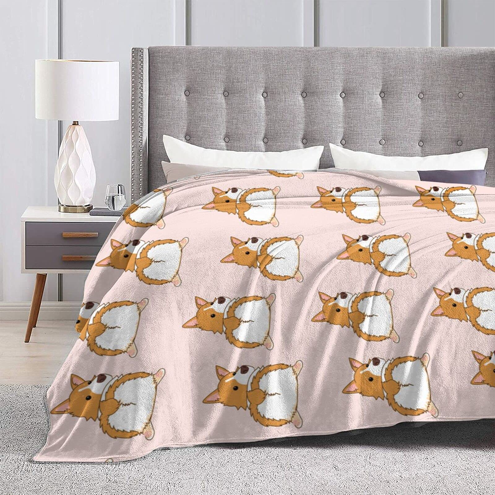 Lindas Mantas de Lana de Franela para Perros Corgi, Mantas Suaves y cálidas, Colcha / Cubierta de Cama / sábanas de 200x150 cm
