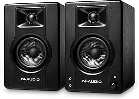 M-Audio Monitores de Estúdio BX3 de 3,5", Alto-Falantes HD PC para Gravação e Multimídia, 120W, Par