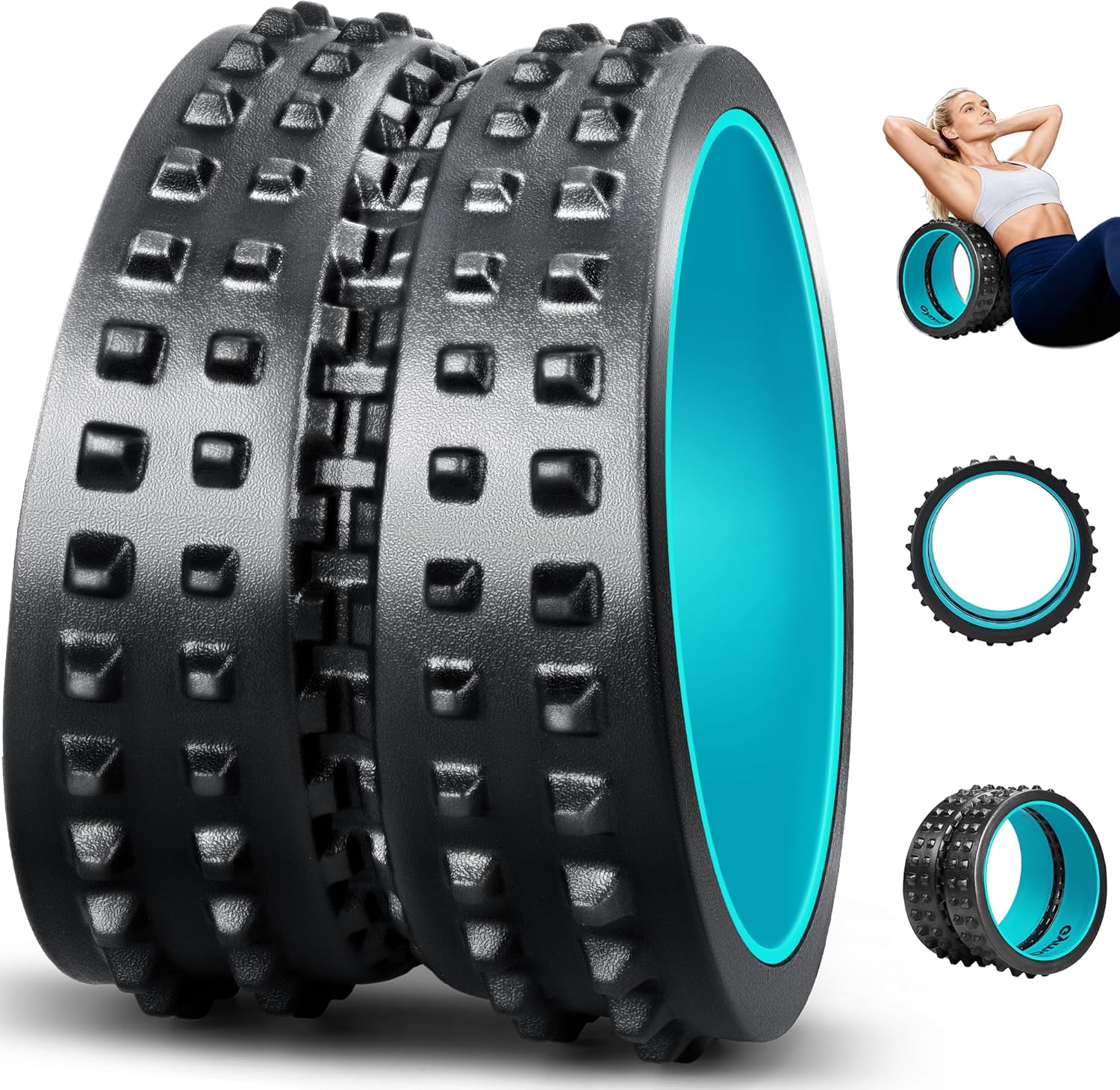 Back Roller for Back Pain Reliefn & Stretching, Deep Tissue Massage Roller Supports Up to 530 lbs / 240 kg, 5.5”-7.5” Curved Foam Roller for Home Stretching & Physical Therapy