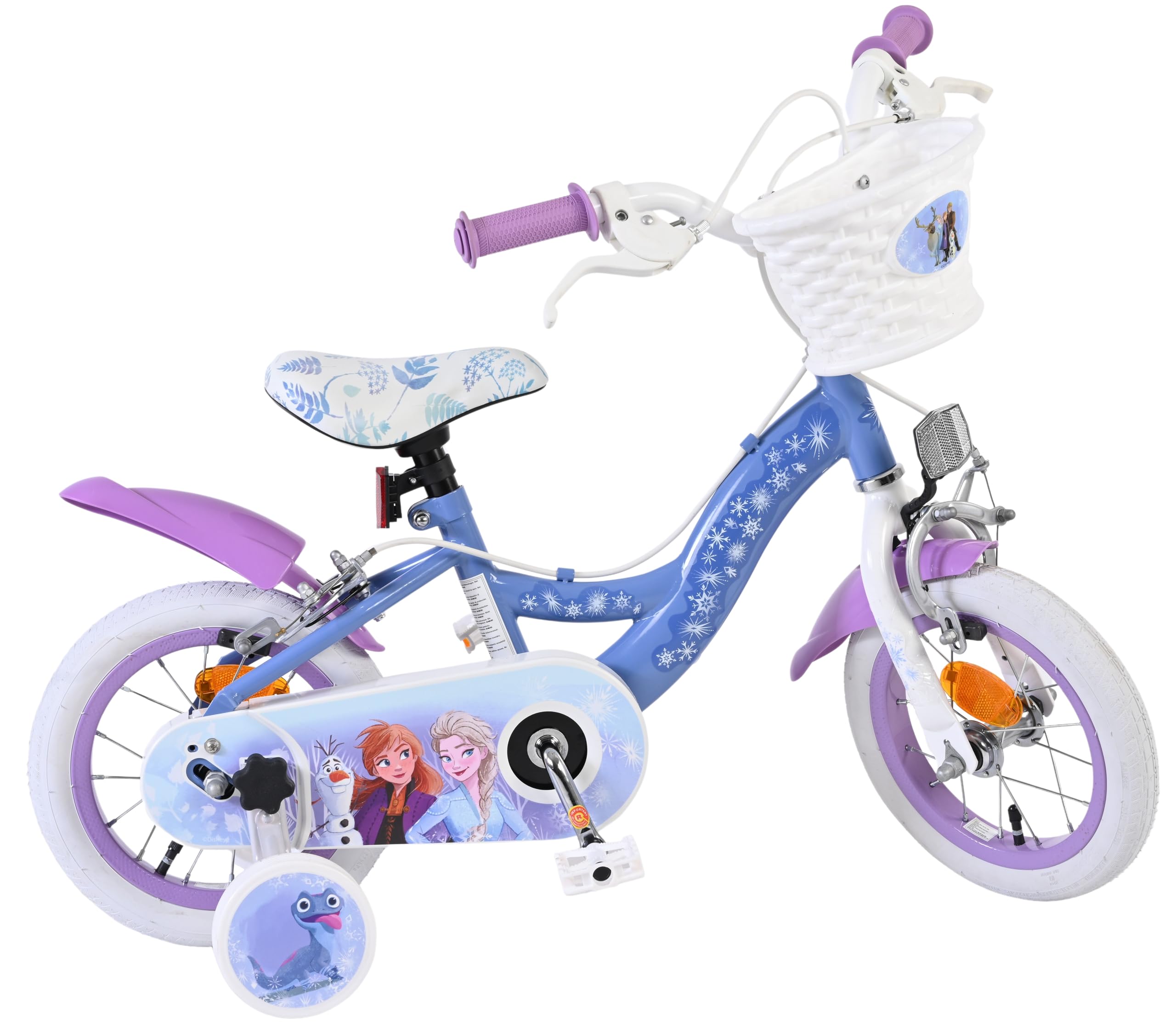 Volare Kinderfahrrad | 3–5 Jahre | Doppelte Handbremse, abnehmbare Stützräder, Pedalreflektoren & Trinkflasche | Verstellbarer Sattel | Geschenk für Mädchen