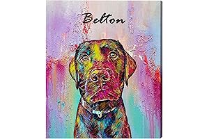 Whimsical Oil Custom Dog Portrait - Personalized Canvas Wall Art for Dog Lovers