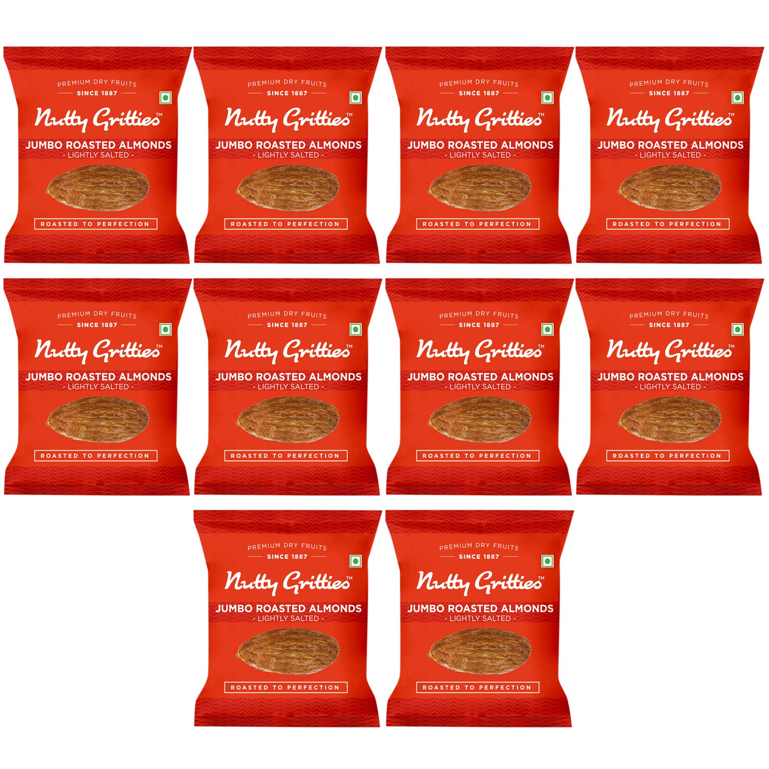 Nutty Gritties California Roasted Almonds, Lightly Salted (Pack of 10-24grams Each), 240g (B07G49GMY1) Amazon Price History, Amazon Price Tracker