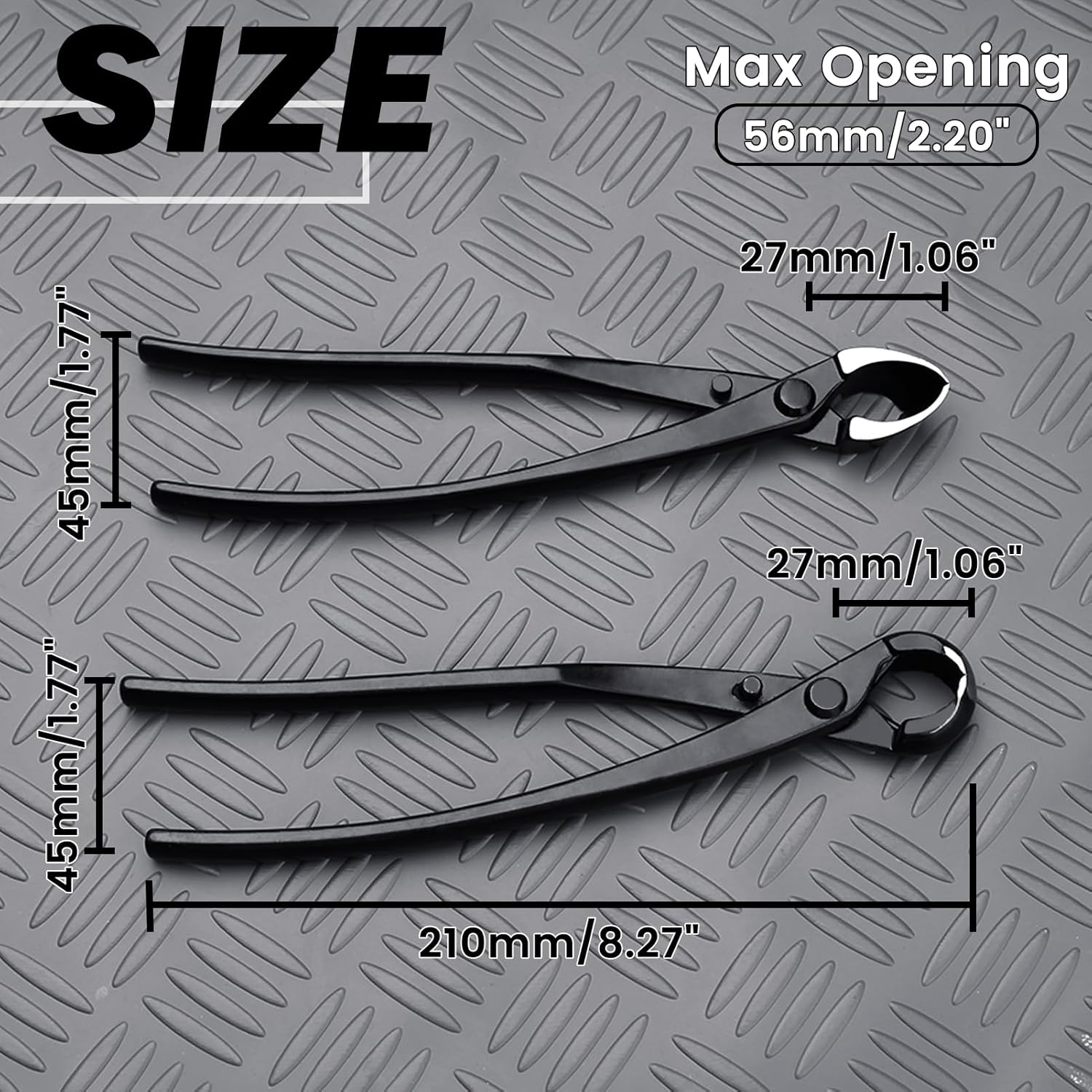 Bonsai Tool Set - 8" Concave Cutters and 8" Spherical Knob Cutters Carbon Steel Gardening Bonsai Pruning & Care Kit with Storage Bag Heavy Duty Bonsai Tree Kit Tools for Beginners