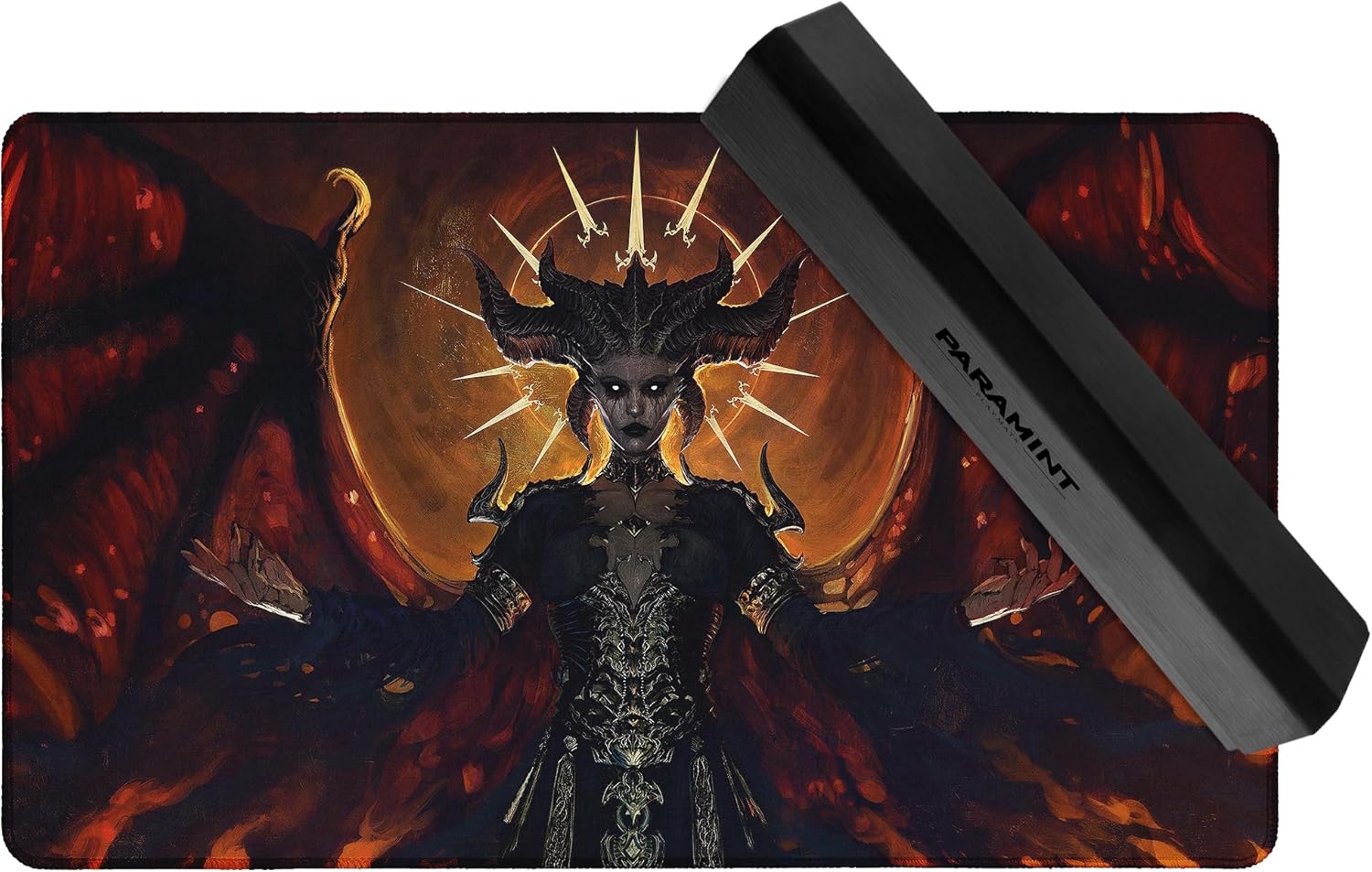 Lilith (Stitched) and Matshield Bundle- MTG Playmat by Anato Finnstark, Diablo - Compatible with Magic The Gathering Playmat - Original Play Mat Art Designs & Accessories