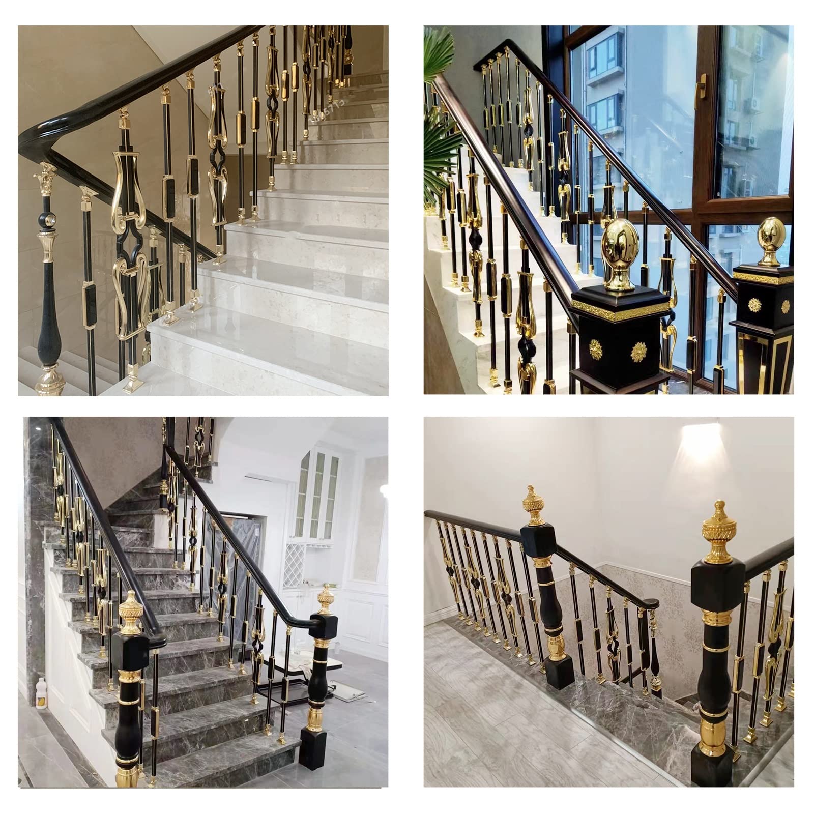 Gold Black Railing 35 Stair Railing Ideas To Elevate Your Home's Style
