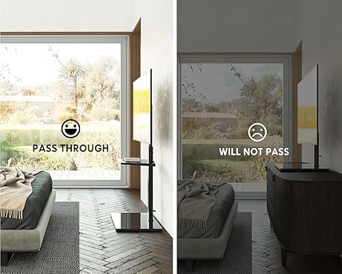 Miniatura 9 de FITUEYES Soporte universal de TV para televisores de 32, 39, 40, 43, 49, 50, 55, 60, 65 pulgadas, soporte de suelo de TV con soporte giratorio,