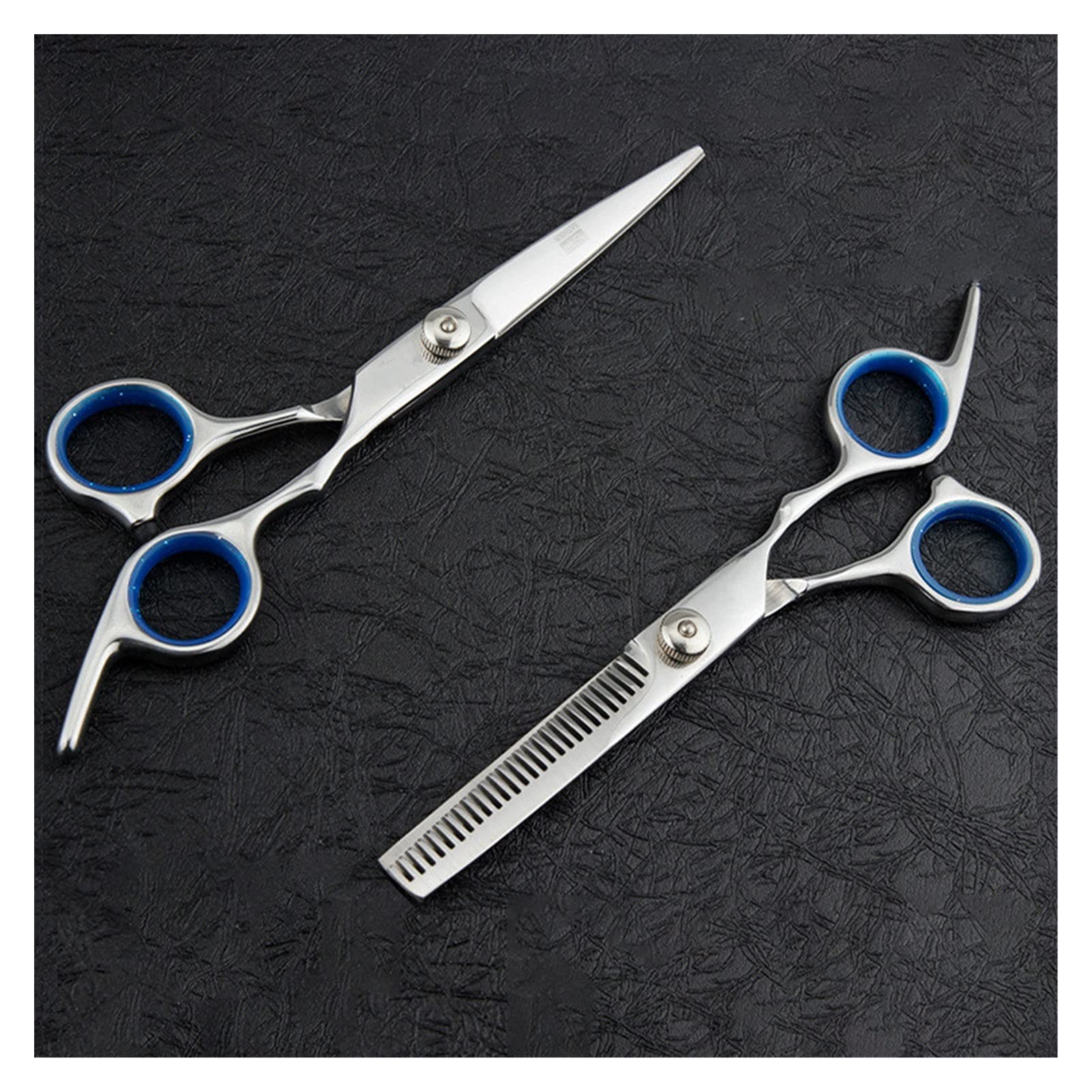 Ciseaux de coupe de cheveux de 6 pouces professionnels argent