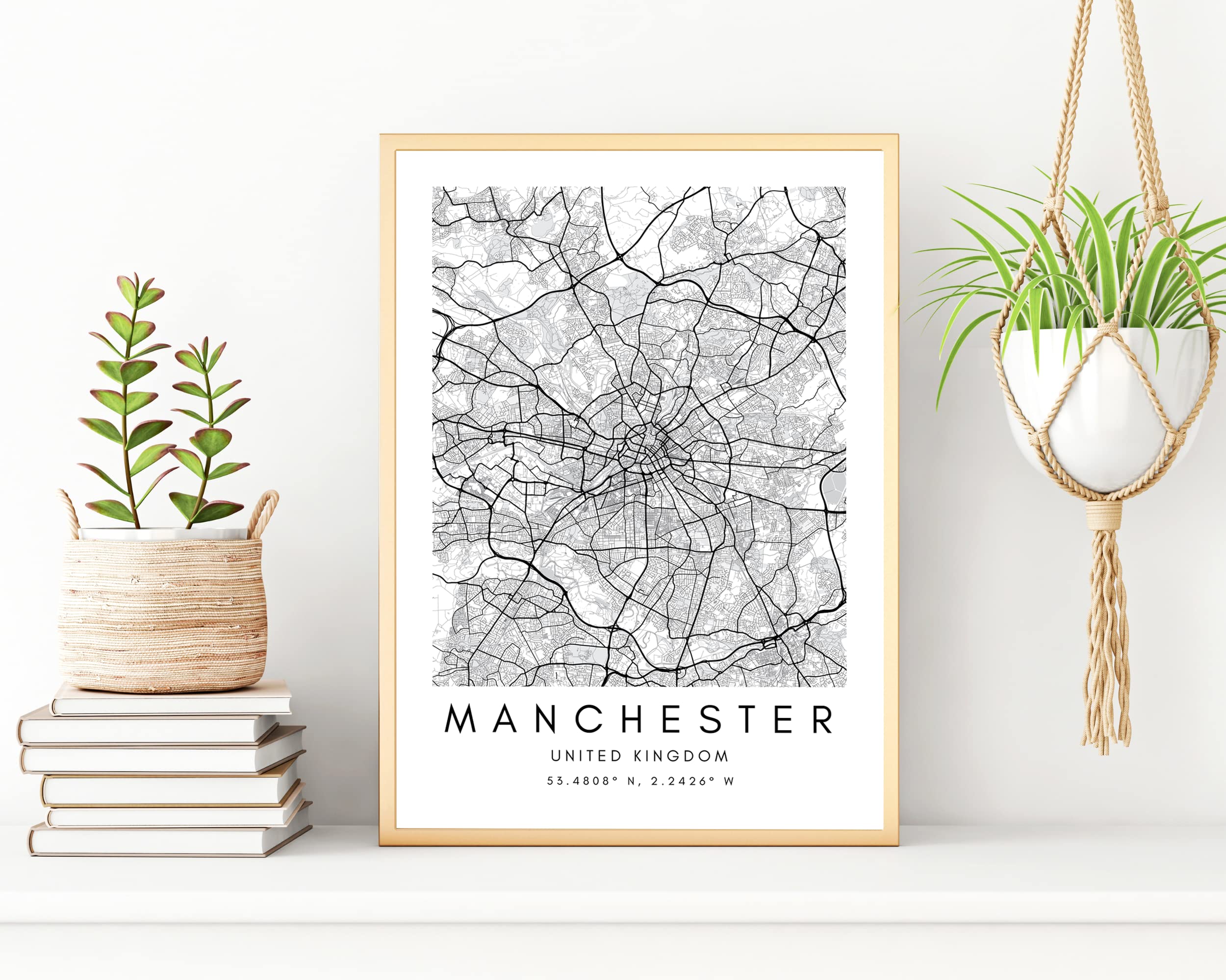 State Media Vision Minimalist City Map Poster, City Coordinates Posters ...