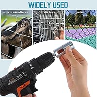 Vista 5 de EZ Twist Ties - Herramienta compatible con portabrocas de calibre 9, herramienta de fácil torsión de alambre, herramienta de valla torcida