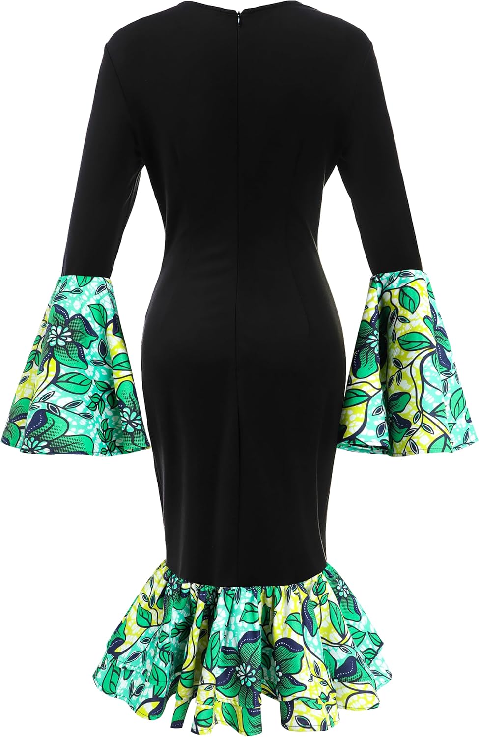 Women's African Fashion Ankara Print Dress Traditional Casual Outfits Attire - Image 2