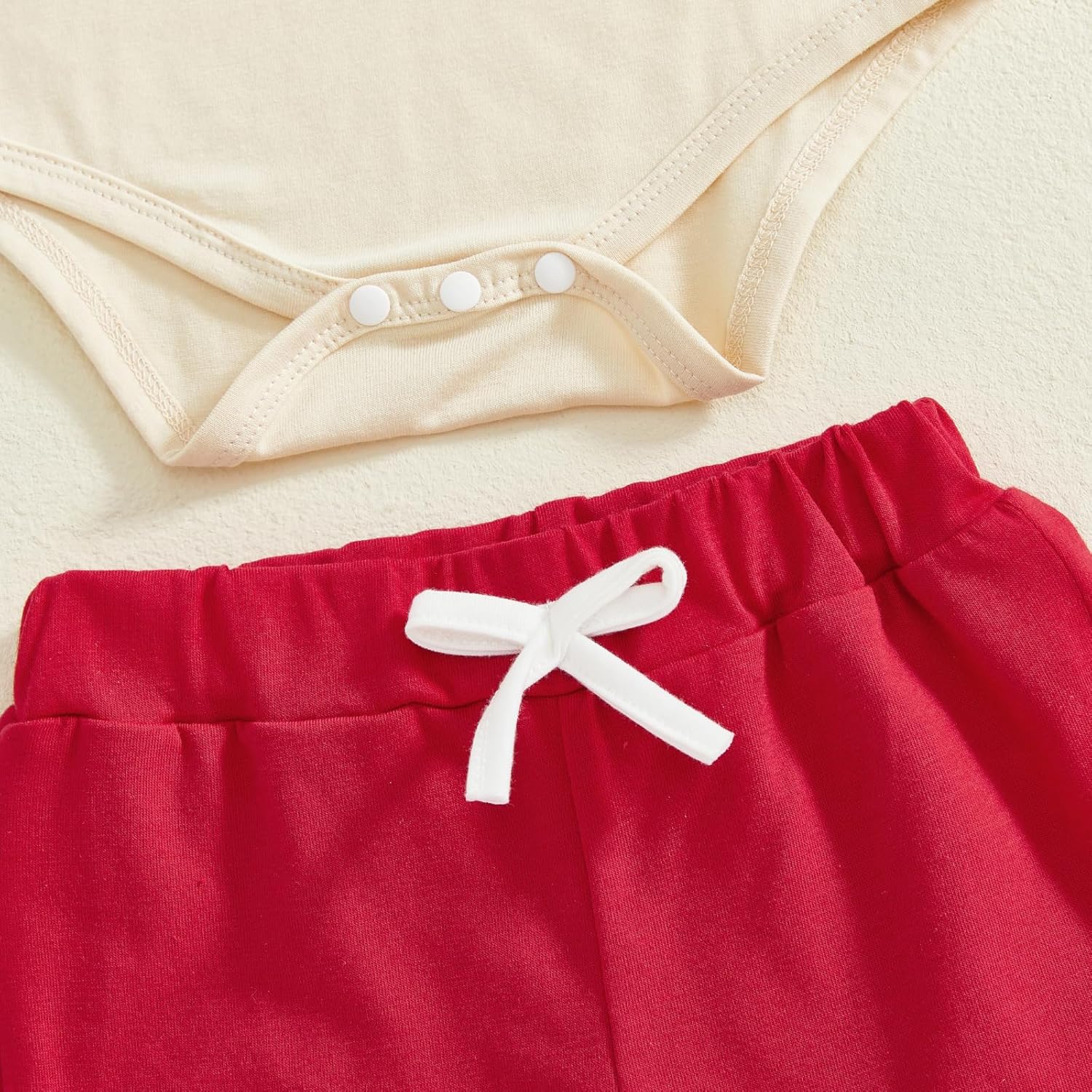 Kuriozud Baby My First Valentine's Outfits Long Sleeve Romper Bodysuit Top Pants Hat 3 Piece Clothes Set - Image 7